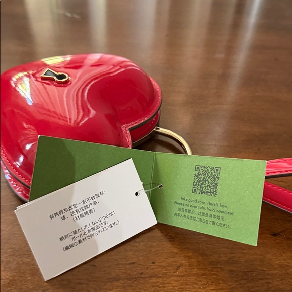 Kate Spade Glossy Red Heart Wristlet - Picture 6 of 6